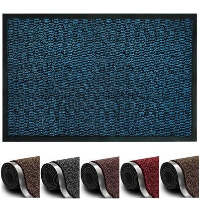  - Barrier Mat 90 X 300 Cm Blue Dirt Trapper Mat Door Mat Non Slip Indoor Entrance Rug Washable For Homes Offices Hallways