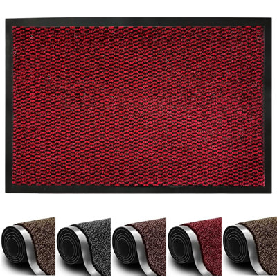  - Barrier Mat 60 X 80 Cm Red Dirt Trapper Mat Door Mat Non Slip Entrance Rug For Home Office Hallway Indoor Floor Protection