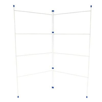 2 Fold Gate Style Clothes Airer White Indoor Folding Laundry Rack For Drying Clothes And Towels from B&Q