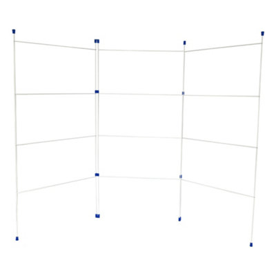 3 Fold Gate Style Clothes Airer White Folding Indoor Laundry Drying Rack For Clothes Towels And Delicates from B&Q
