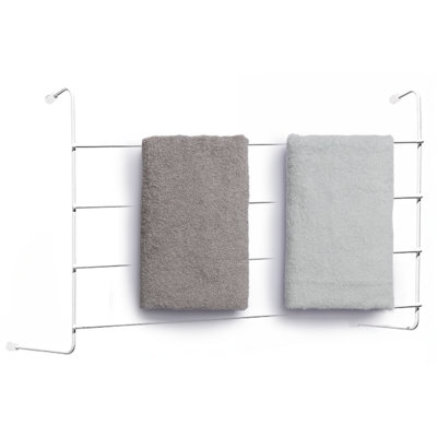  - 4 Bar Radiator Clothes Airer White Compact Design Indoor Drying Rack For Energy-Saving Laundry 1 Piece