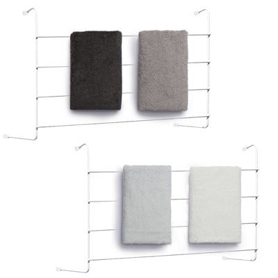4 Bar Radiator Clothes Airer White Energy-Efficient Indoor Drying Rack For Compact Laundry Use Pack Of 2 from B&Q
