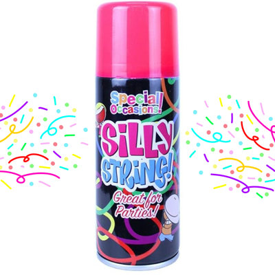 Party Silly String Spray 200Ml Pink Fun Streamer Spray For Birthdays Weddings Festivals Celebrations And Events 8002P from B&Q