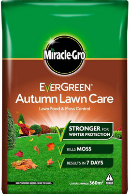 Miracle-Gro Autumn Lawn Feed & Moss Killer 360M² Bag Deep Root Strengthener For Winter Protection from B&Q