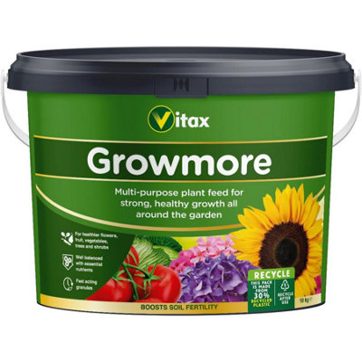  - Growmore Multi Purpose Fertiliser 10KgBalanced Npk Nutrient Feed For Fruit Trees Vegetables And Flowers Granular Plant Food