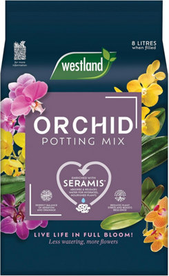  - Westland Orchid Potting Mix 8L Peat Free Indoor Compost With Seramis And Pine Bark