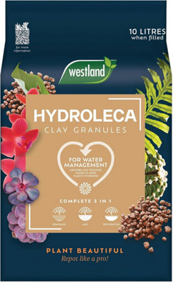  - Westland Hydroleca Clay Granules 10L Lightweight Water Management Substrate