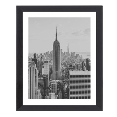 Domkora Metallic Black Ribbed Picture Frame8 X 10" Photo & Art Display FramePortrait Landscape Wall Hanging Tabletop from B&Q