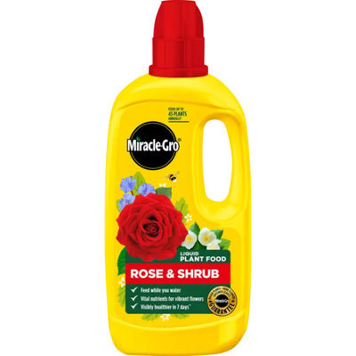 Miracle-Gro Liquid Rose And Shrub Plant Food 800Ml Concentrated Fertilizer With Humifirst Healthier Plants In 7 Days from B&Q