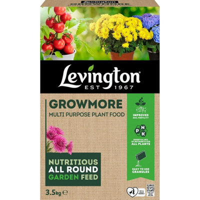 Levington Growmore Multi Purpose Granular Plant Food 3.5Kg For Healthy Flowers Fruit Veg Trees And Lawns from B&Q