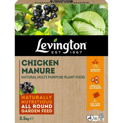 Levington Chicken Manure 3.5Kg Multi Purpose Organic Based Soil Supplement Pellets For Flowers And Vegetables Npk 2 2 2 from B&Q