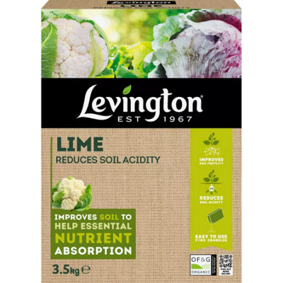 Levington Lime Soil Improver 3.5Kg Reduces Soil Acidity And Improves Fertility Fine Granules To Correct Ph And Heavy Clay Soil from B&Q