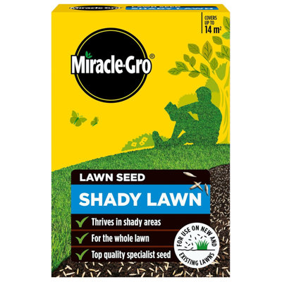  - Miracle Gro Shady Lawn Seed 420G Shade Tolerant Specialist Grass Seed For Trees And Hedges Treats New And Existing Lawns 14M2