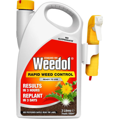  - Weedol Rapid Weed Control Rtu Man Spray 3L High Coverage Fast Acting Ready To Use Weedkiller For Lawns Patios Driveways And Garden