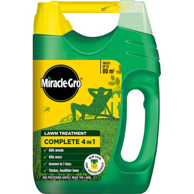 Miracle-Gro Evergreen Complete 4 In 1 Spreader 80M2 Lawn FertilizerWeed & Moss KillerGreen Lawn Solution from B&Q