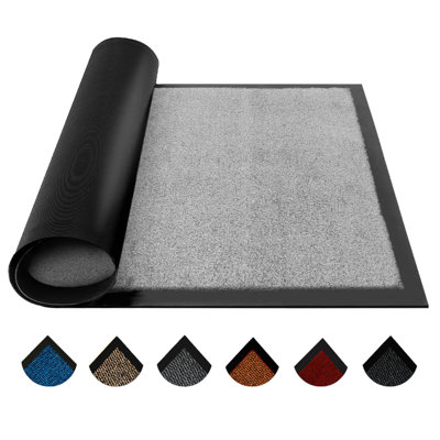  - Barrier Mat 90X120  Cm Silver Non Slip Indoor Door Mat For Home Entrances Hallways And Porches