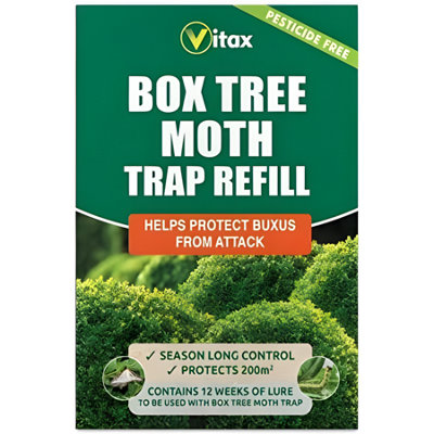 Vitax Box Tree Moth Trap And Refill Pack 2 For Monitoring And Catching Box Tree Moths Protects Buxus Hedges And Topiary from B&Q