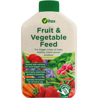 Vitax Liquid Fruit And Vegetable Feed 1 Litre Fast Acting Nutrient Mix For Bumper Crops And Stronger Roots Makes 225 Litres from B&Q