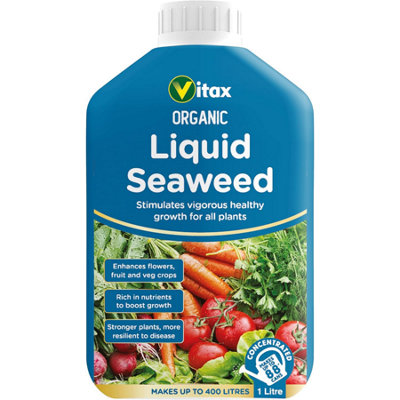 Vitax Organic Liquid Seaweed 1 Litre Concentrated Natural Plant Feed And Growth Stimulant For Fruit Vegetables And Flowers from B&Q