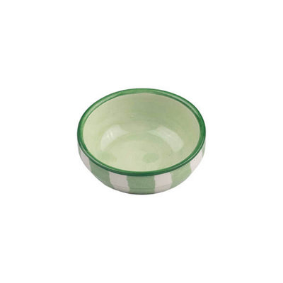 Selbrae House Green Stripe Ceramic Dip Bowl from B&Q
