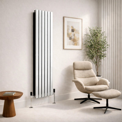  - Planet Radiators Flat Panel Single 1600 X 452mm Cast Iron Style Radiator White