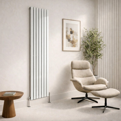  - Planet Radiators Flat Panel Single 1600 X 604mm Cast Iron Style Radiator White