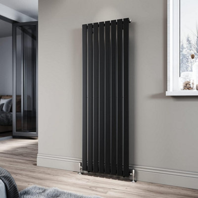  - Planet Radiators Flat Panel Single 1600 X 604mm Cast Iron Style Radiator Black