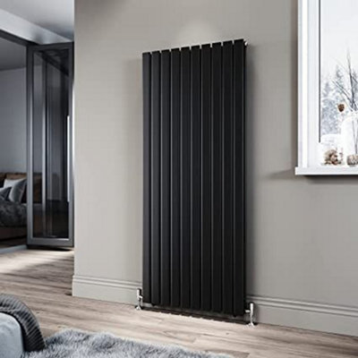  - Planet Radiators Flat Panel Double 1600 X 608mm Cast Iron Style Radiator Black