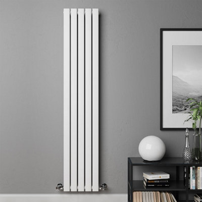  - Planet Radiators Flat Panel Single 1800 X 376mm Cast Iron Style Radiator White