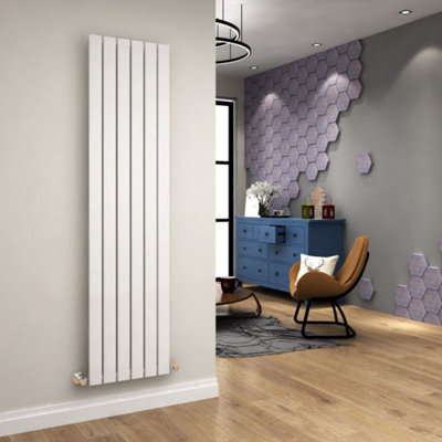  - Planet Radiators Flat Panel Single 1800 X 452mm Cast Iron Style Radiator White