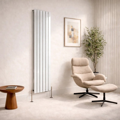  - Planet Radiators Flat Panel Double 1800 X 532mm Cast Iron Style Radiator White