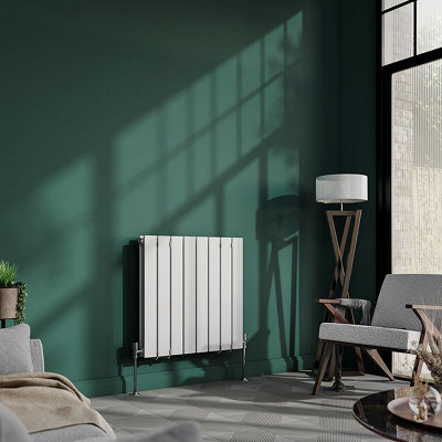  - Planet Radiators Flat Panel Double 400 X 608mm Cast Iron Style Radiator White