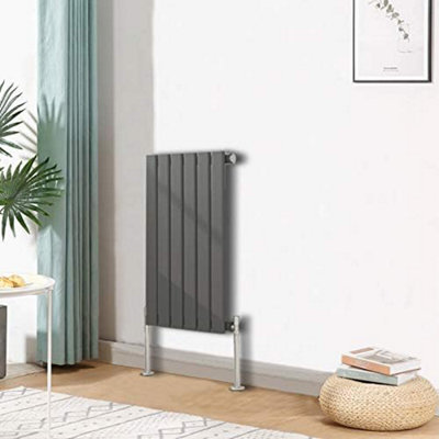  - Planet Radiators Flat Panel Single 600 X 604mm Cast Iron Style Radiator Anthracite