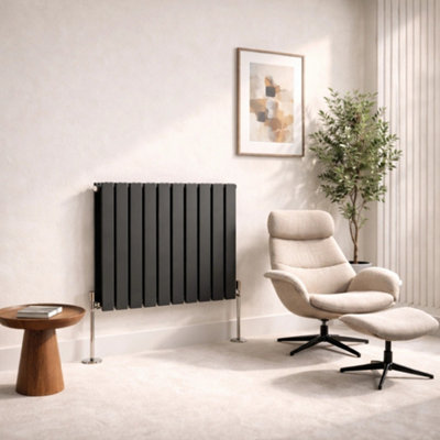  - Planet Radiators Flat Panel Double 600 X 608mm Cast Iron Style Radiator Anthracite