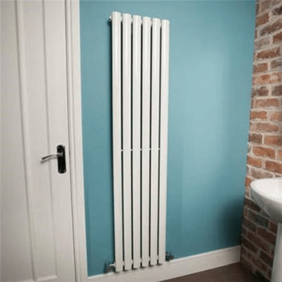  - Planet Radiators Oval Panel Single 1600 X 360mm Cast Iron Style Radiator White