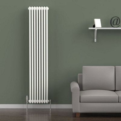  - Planet Radiators Two Column 1500 X 560mm Cast Iron Style Radiator White