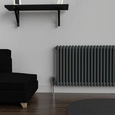  - Planet Radiators 2 Column 450 X 785mm Cast Iron Style Radiator Anthracite