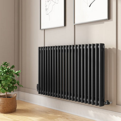  - Planet Radiators Two Column 450 X 1010mm Cast Iron Style Radiator Black