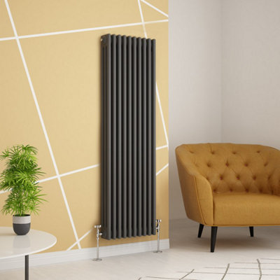  - Planet Radiators Three Column 1500 X 470mm Cast Iron Style Radiator Anthracite
