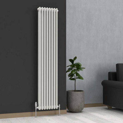  - Planet Radiators Three Column 1800 X 380mm Cast Iron Style Radiator White