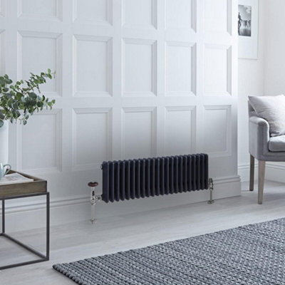  - Planet Radiators 3 Column 300 X 785mm Cast Iron Style Radiator Anthracite