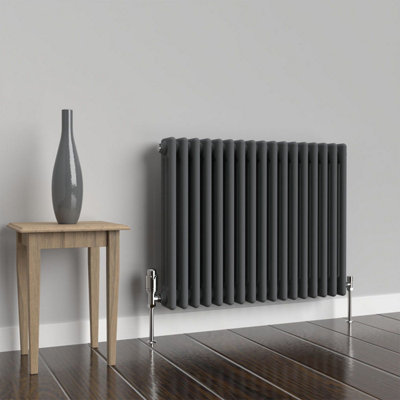  - Planet Radiators 3 Column 450 X 785mm Cast Iron Style Radiator Anthracite