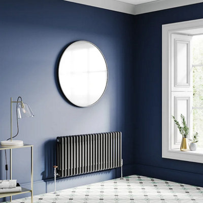  - Planet Radiators Three Column 450 X 1010mm Cast Iron Style Radiator Black