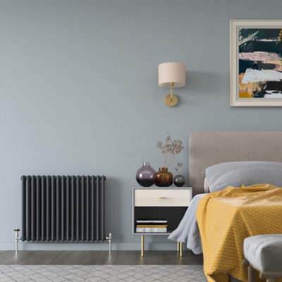  - Planet Radiators 3 Column 600 X 785mm Cast Iron Style Radiator Anthracite