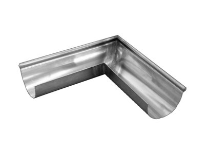  - Natural Zinc Half Round 90 Degree External Corner