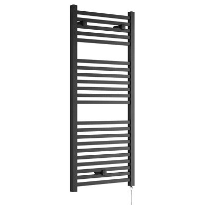 B&Q Anthracite Lyon Electric Towel Rail Radiator 1600 X 600Mm, Large