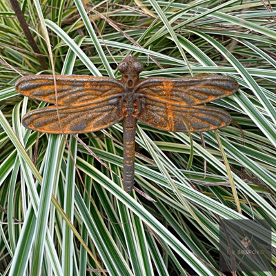 LV Bespoke Short Dragonfly (Cast) Metal Garden Stake from B&Q