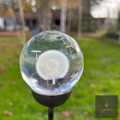 LV Bespoke Dandelion 3D Orb Glass Garden Feature from B&Q