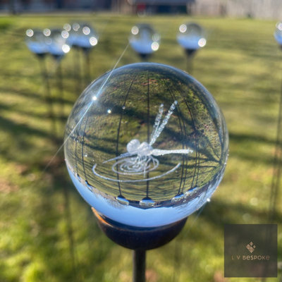 LV Bespoke Dragonfly 3D Orb Glass Garden Feature from B&Q