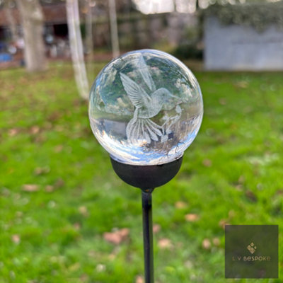 LV Bespoke Hummingbird 3D Orb Glass Garden Feature from B&Q